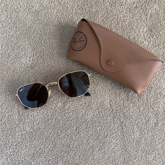 Ray-Ban Hexagonal Gold Accented Sunglasses!! - Picture 7 of 13